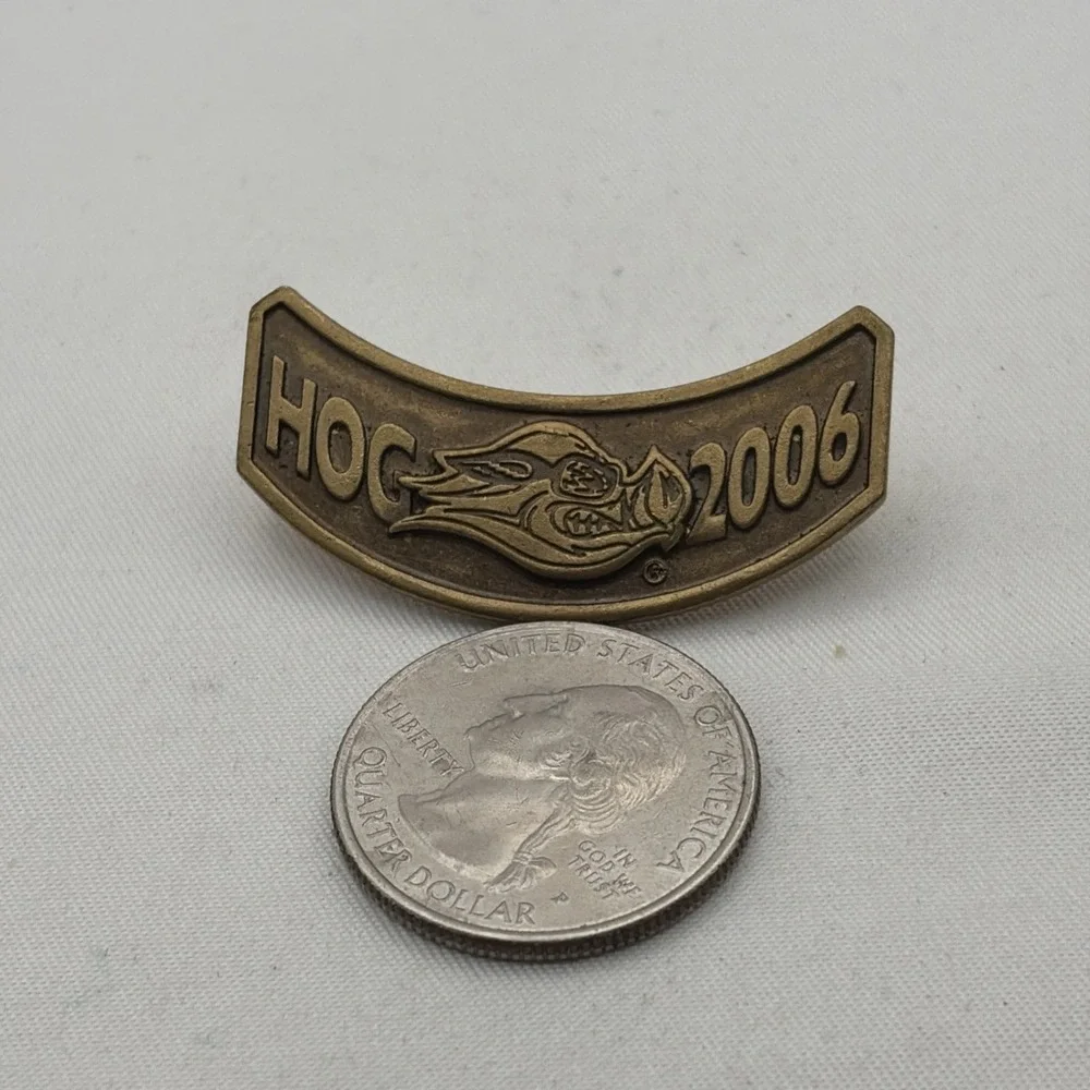 2006 Harley Owners Group HOG Harley Davidson Motorcycles Lapel Hat Pin Brass